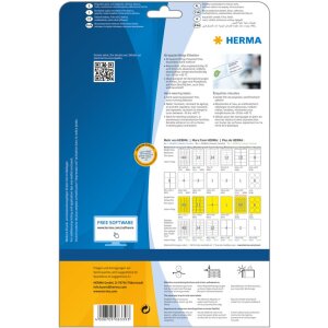 Herma SPECIAL Weatherproof film labels A4, 24 x 24 mm, white, extremely strong adhesion