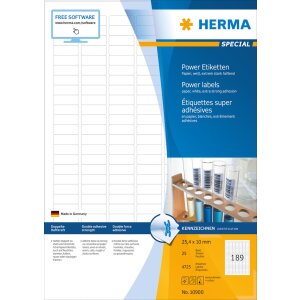 Herma SPECIAL Power labels, with strong adhesion A4, 25,4...