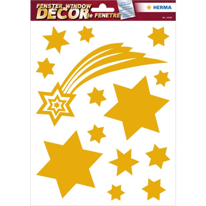 Herma DECOR Window decoration stars gold