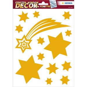 Herma DECOR Window decoration stars gold