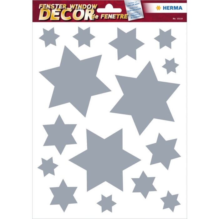 Herma DECOR Window decoration stars silver