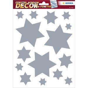 Herma DECOR Window decoration stars silver