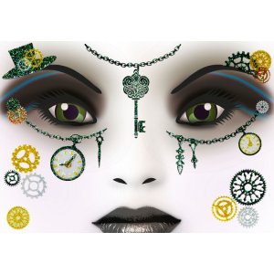 Herma FASHIONLine Face Art Stickers Steampunk Amelia