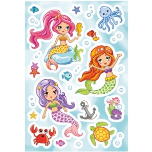 Herma MAGIC Stickers little mermaid, Transpuffy