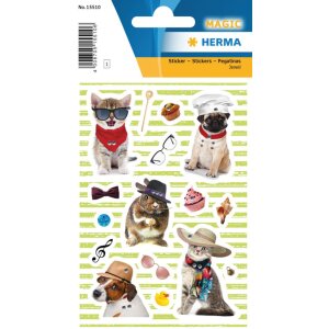 Herma MAGIC Stickers dog & cat style, jewel