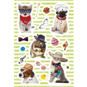 Herma MAGIC Stickers dog & cat style, jewel