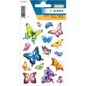 Herma MAGIC Sticker butterflies with 3D Wings