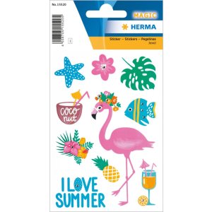 Herma MAGIC Sticker I love Summer with strass