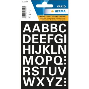 Herma Letters 15 mm A-Z, weatherproof film white