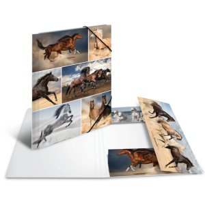 Herma Elasticated folder A4 cardboard horses