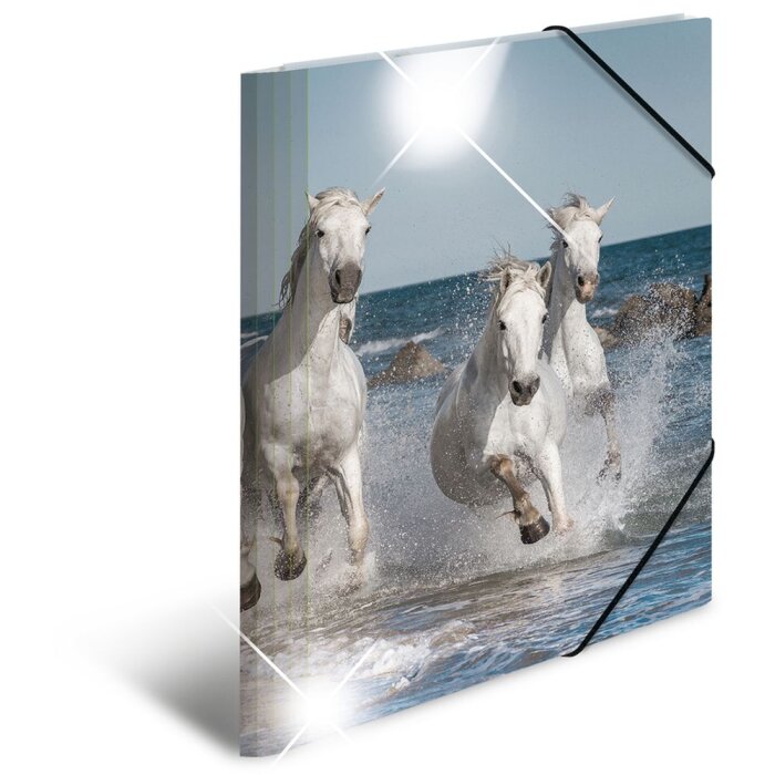 Herma Elasticated folder glossy animals A4 PP horses