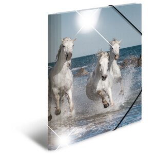 Herma Elasticated folder glossy animals A4 PP horses