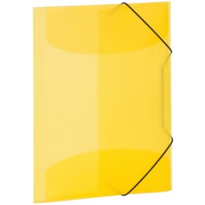 Herma Elasticated folder A4 PP translucent yellow