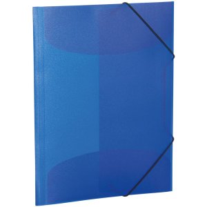 Herma Elasticated folder A4 PP translucent dark blue