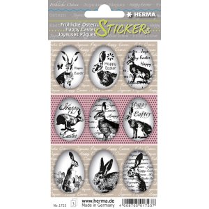 Herma DECOR Stickers Happy Easter egg rabbits