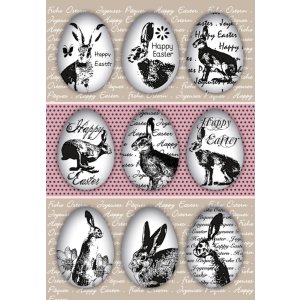 Herma DECOR Stickers Happy Easter egg rabbits