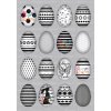 Herma DECOR Stickers Happy Easter eggs set black white