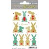 Herma MAGIC Stickers Happy Easter golden rabbits, foil glittery