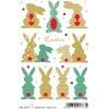 Herma MAGIC Stickers Happy Easter golden rabbits, foil glittery