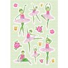 Herma MAGIC Stickers frog ballerina, foil glittery