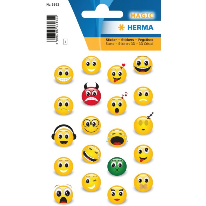 Herma MAGIC Stickers emojis, stone