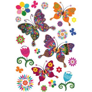 Herma MAGIC Stickers butterfly diversity, glittery foil