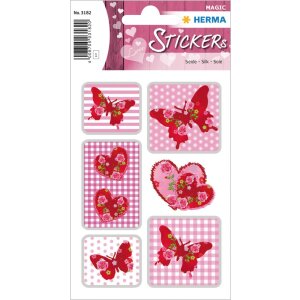 Herma MAGIC Stickers rose heart, silk