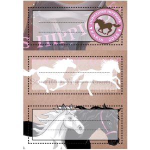 Herma VARIO Book labels horses, glittery