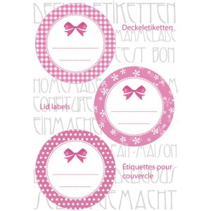 Herma HOME Stickers  kitchen labels for lid Ø 44 pink, self-adhesive