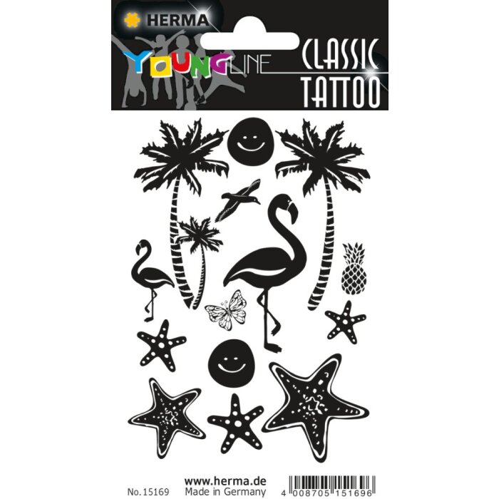 Herma FASHIONLine CLASSIC tattoo black beach