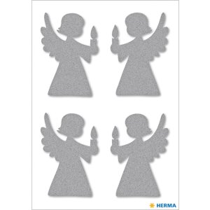 Herma MAGIC Stickers angels, felt silver