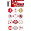 Herma DECOR Stickers Advent calendar 1-24, red Ø 2 cm