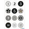 Herma DECOR Stickers Advent calendar 1-24, black gold embossing