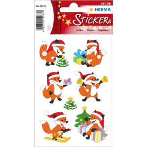 Herma DECOR Stickers Christmas foxes