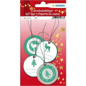 Herma MAGIC Gift tags Christmas 3D Ø 5 cm, green...