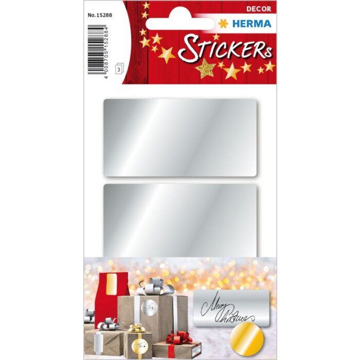 Herma DECOR Silver labels 34 x 67 mm 9 pcs.