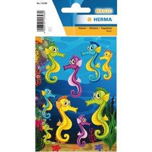 Herma MAGIC Stickers seahorse, luminous