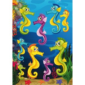 Herma MAGIC Stickers seahorse, luminous