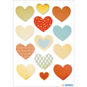 Herma MAGIC Stickers golden heart, gold embossed