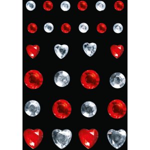 Herma FASHIONLine Glam rocks diamonds red & silver