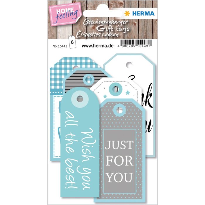 Herma HOME HOME gift tags thank you, with string