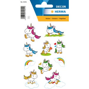 Herma DECOR Stickers baby unicorn, glittery