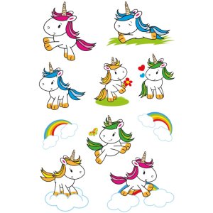 Herma DECOR Stickers baby unicorn, glittery