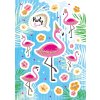 Herma DECOR Stickers flamingo party time, glittery