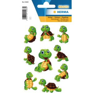 Herma MAGIC Stickers little turtle, moving eyes