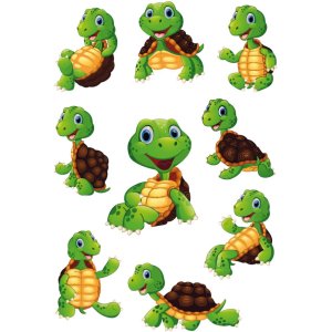 Herma MAGIC Stickers little turtle, moving eyes