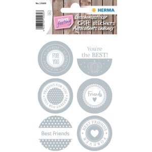 Herma HOME Stickers HOME gift stickers friends, silver...