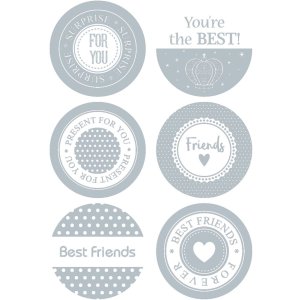 Herma HOME Stickers HOME gift stickers friends, silver...