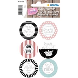 Herma HOME Stickers HOME gift stickers you are the best,...