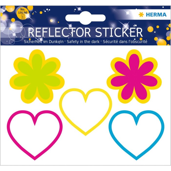 Herma Reflector stickers hearts + flowers